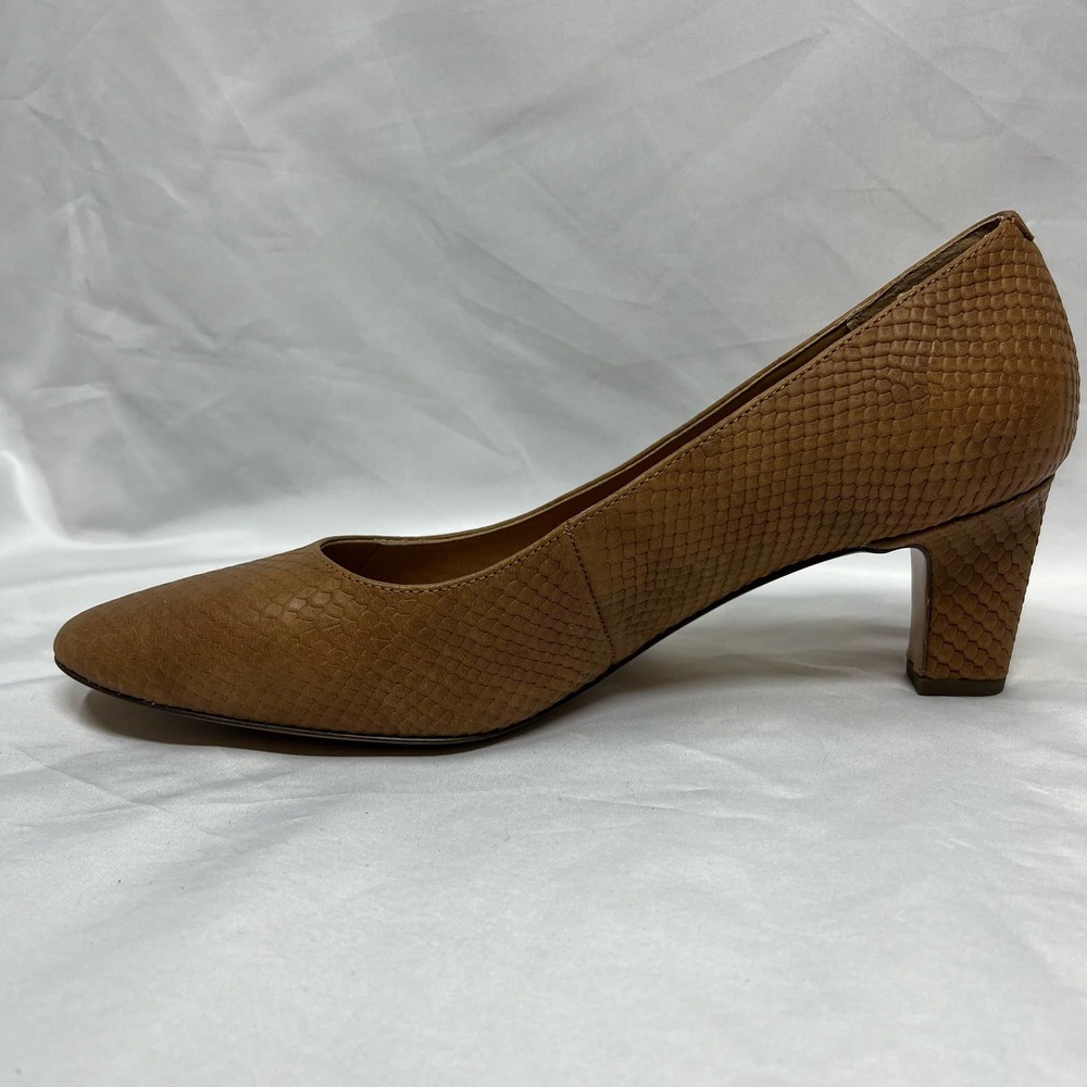 Vionic Heels Madison Mia Brown Leather Snakeskin Women’s Size 8.5 - Picture 4 of 14